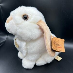 Aurora Miyoni Lop Eared Rabbit White Realistic Stuffed Animal Plush